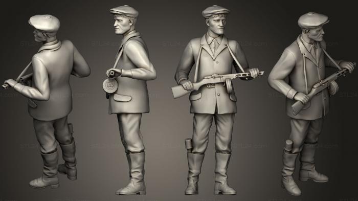 Military figurines (partisans4, STKW_0491) 3D models for cnc